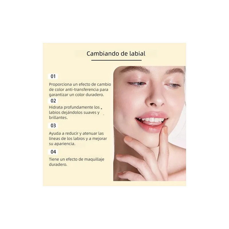 Bálsamo Labial Jaysuing Con Pan De Oro Y Color Hidratación