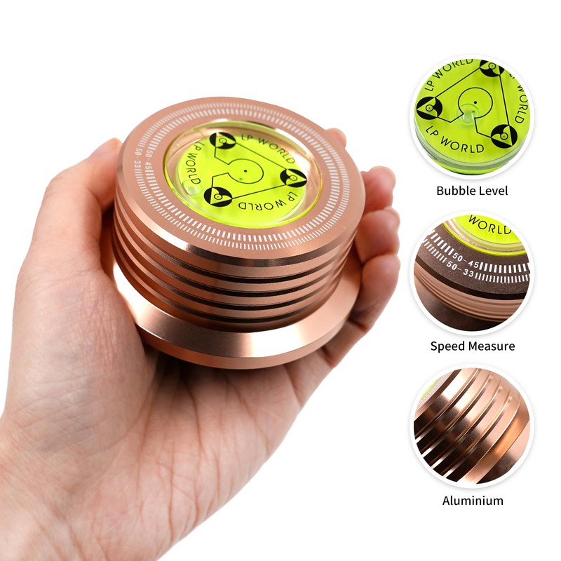 3 in 1 Gold Record Weight Stabilizer with Bubble Level
