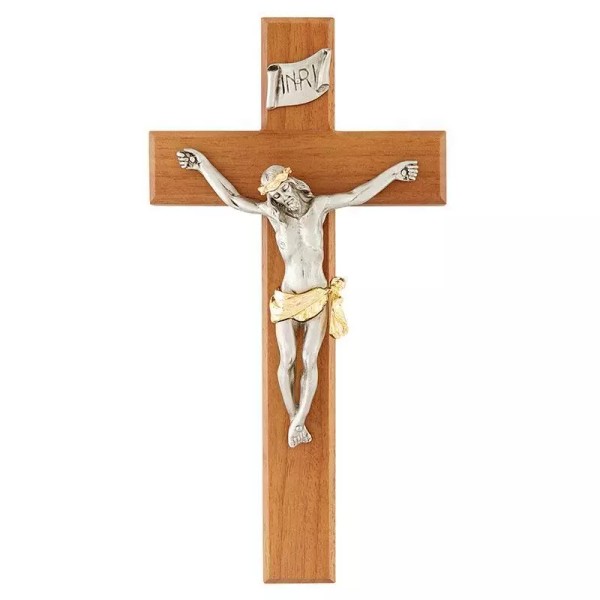 Crucifix With Two Tone Corpus Size 12 in H 6
