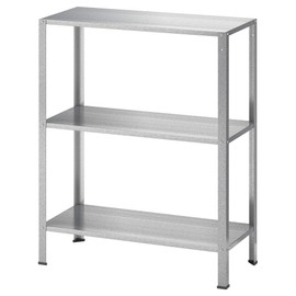 New HYLLIS Garden, Workplace Shelving Unit In/Outdoor Steel StorageBrand Ikea (3 Tier, 60x27x74cm)