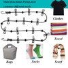 2 Pack Portable Clothesline with 12 Clothespins, Windproof Travel Clothesline