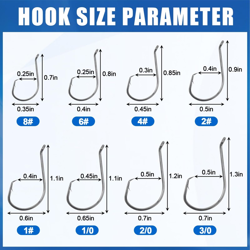 Circle Hooks Saltwater Catfish Fishing Hooks,50/100pcs Octopus Offset Sport Circle