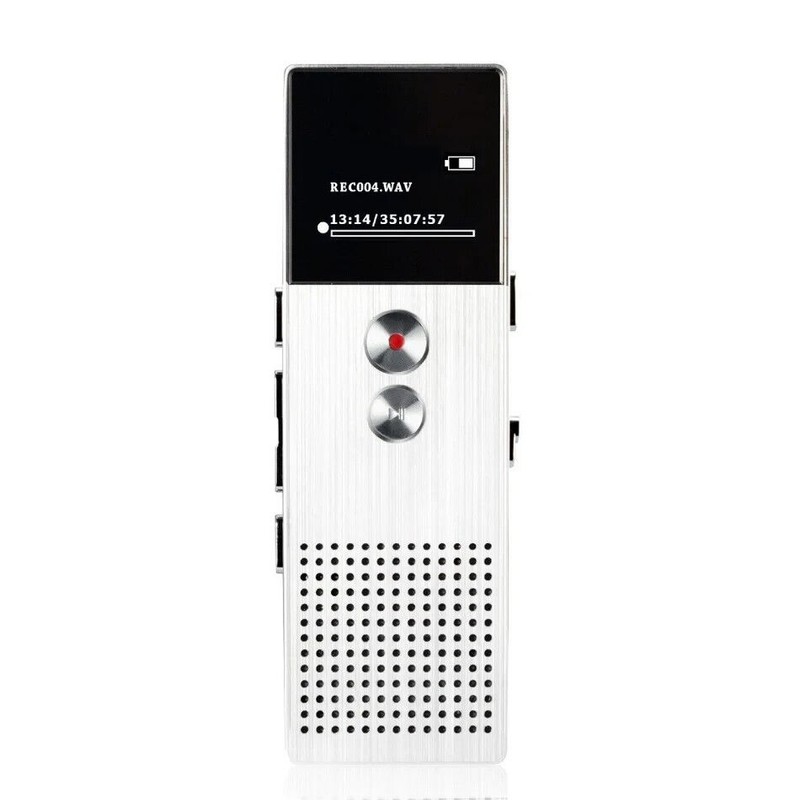 LYKER M23 8GB Digital Voice Recorder with Built-in Speaker, Silver