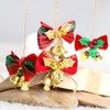 Moños Navideños Mini con Cascabeles 20 Piezas, 4 Estilos Tela