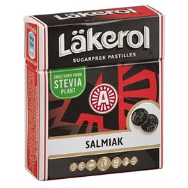 Läkerol Licorice Sugar Free Pastilles (4 Pack/Boxes) Imported Swedish Licorice (Salmiak)
