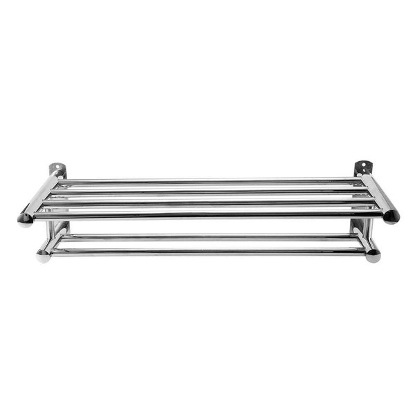 Towel Shelf,Bathroom Shelf with Towel Bar U201 Stainless Steel Double