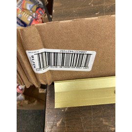 Md M-D 1.375-in x 96-in Satin Brass Floor Carpet Trim