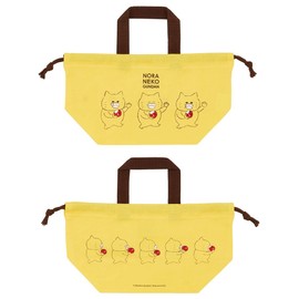 Skater KB7-A Children's Lunch Bag, Drawstring Bag, Noraneko-Gun, Made in Japan