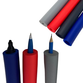 ATC Handels GmbH Foam Handle Thickening in Various Colours and Diameters, Length Approx. 29 cm, Help with Hard to Grip Objects (Pack of 8, Grey Inner Diameter 6 mm)