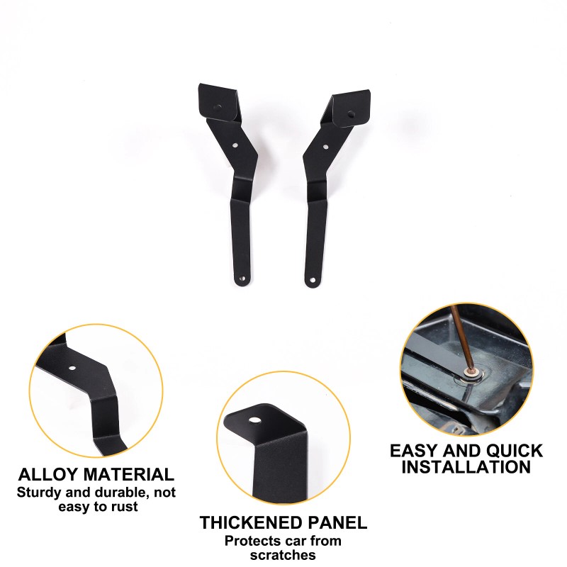 car-attention Side A-Pillar Hood Ditch Light Bar Mount Brackets For