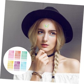 ABOOFAN 12sheets Rhinestone Stickers Handmade Acrylic Decorative Stickers for Crafts Shiny Safe Skin-Friendly