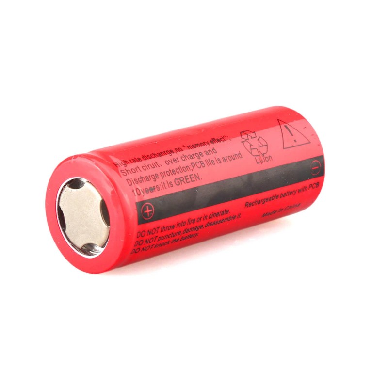 UltraFire 2pcs 26650 Battery UltraFire Li-ion Rechargeable 3.7V Flat Top