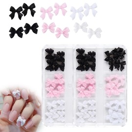 Tomedeks 2 Sets 3D nail charms, Bow stickers nail supplies, Charms for nails, Bow nail charms
