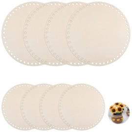 ChanraingYee Pack of 8 Basket Base for Crocheting, Crochet Basket Base, Basket Weave Set, Bag Base for Crochet, Crochet Set, T-Shirt Yarn for Crocheting, Wooden Floor, Basket Braiding, Crochet