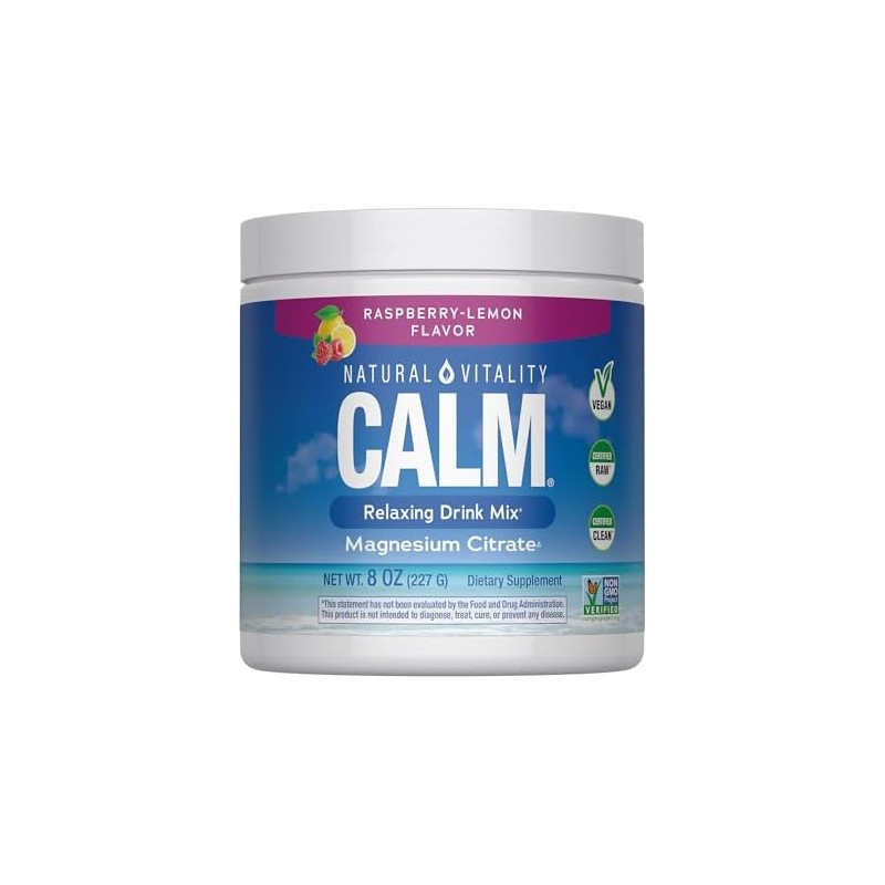 NATURAL VITALITY Mezcla de bebida de magnesio calmante y limón