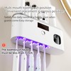 Toothbrush Holders for Bathrooms, Toothbrush Holder Wall Mounted with Toothpaste