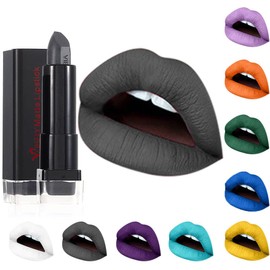 Kilshye Matte Lipstick Hight Pigment Lipsticks Long Lasting Lip Stick Waterproof Lips Gloss Cream Lipgloss Makeup for Women and Girls Pack of 1 (C- Black 25)