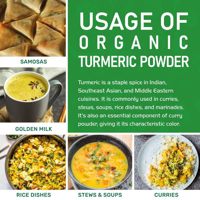 Jiva Organic Turmeric Powder 7 oz - Packaged in Resealable