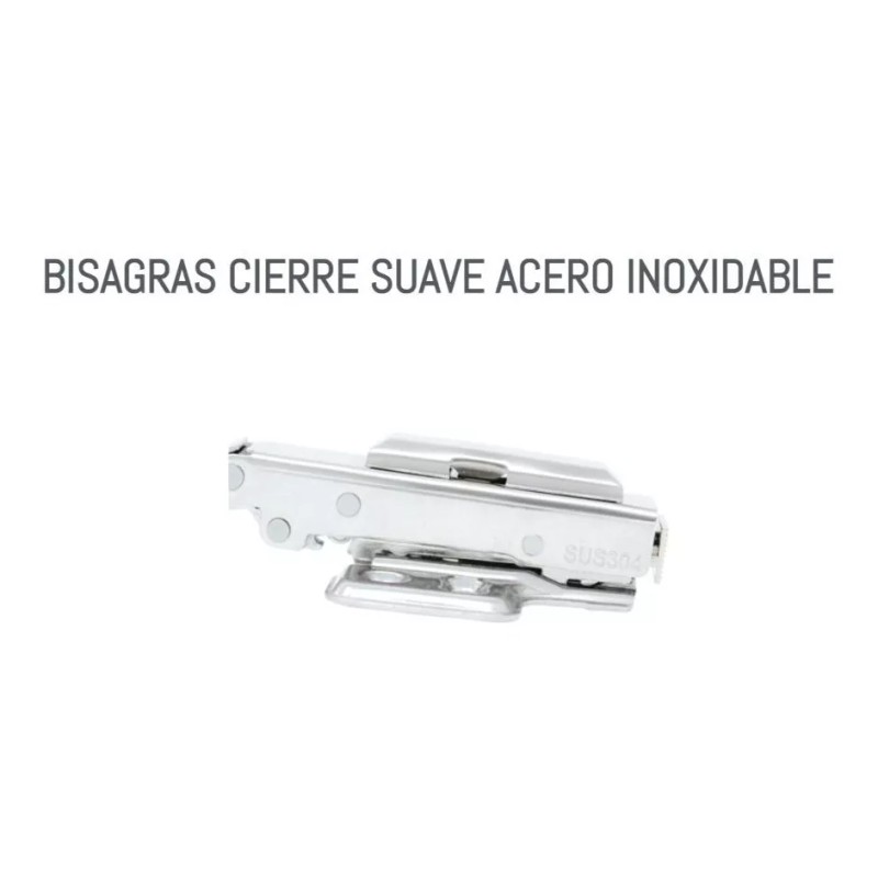 SIQUAR Bisagra De Cierre Suave Acero Inoxidable Recta 10 Pares