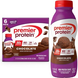 Premier Protein Shake, Chocolate, 30g Protein, No Added Sugar, 24 Vitamins & Minerals to Support Immune Health, 11.5 fl oz, 6 Pack