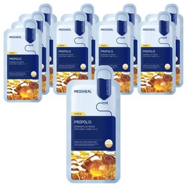 Mediheal Derma Plus Propolis Mask Pack, 10 Packs, 1 Pack / 메디힐 더마플러스 프로폴리스 마스크팩, 10개, 1개입