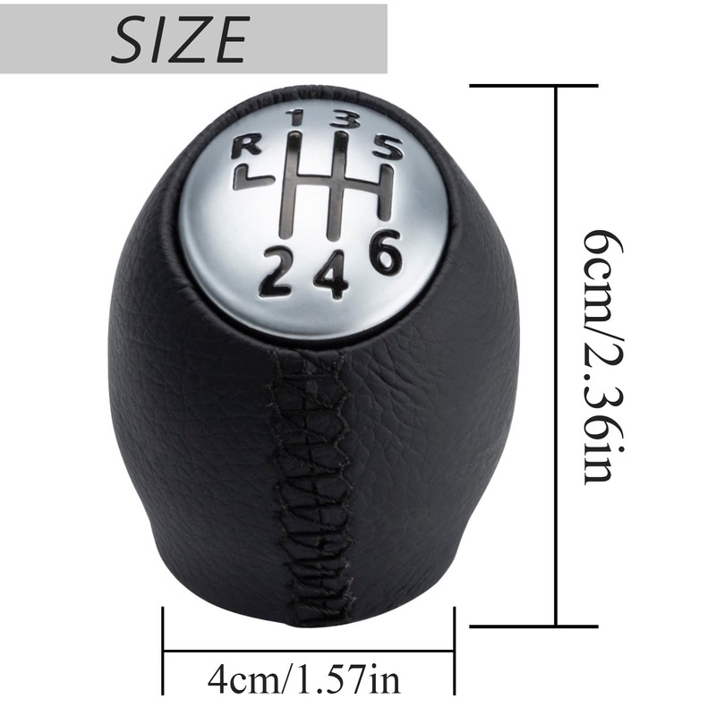 FanPaYY Gear Knob Car 6 Speed Lever Gear Knob for