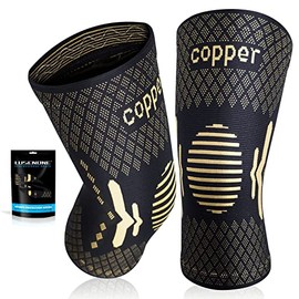 Lusenone- Rodilleras de cobre para el dolor de rodilla en hombres y mujeres - Paquete de 2 rodilleras de compresión, el mejor soporte para el dolor...