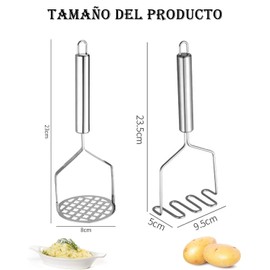 2 Piezas Machacador De Frijoles, Aplastador De Papas, Machacador De Papas, Adecuado Para Triturar Una Variedad De Alimentos Como Patatas, Batatas, Calabazas, Coliflor y Aguacate