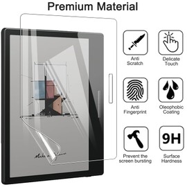 carinacoco 2 Pack Screen Protector for BOOX Go Color 7 7 inch, Ultra Thin Soft Toughness HD Clear Premium Shatterproof Anti-Scratch No Bubbles Touch Sensitive PET Film