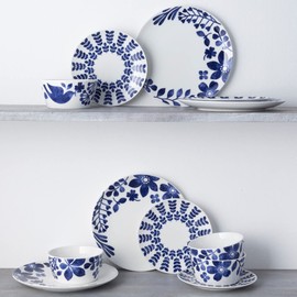 Noritake Sandefjord 12-Piece Set in Blue/White
