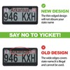 FIISFIIS Bling License Plate Frame for Women,2 Pack Premium Stainless