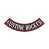 Custom Embroidered Bottom Rocker Patch - Name Tag Biker Motorcycle