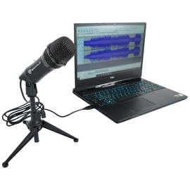 Rockville Z-Stream USB Condenser Microphone, 14mm Cartridge, Plug-and-Play, Omnidirectional, Noise Filter, Adjustable Sensitivity, for Podcasting, Gaming, YouTube