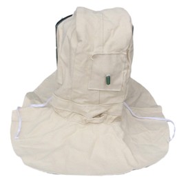 Perfk Sand Blasting Hood Cap Accessories Canvas White Sandblasting Mask Protective Gear Mask for Sandblasting Painting Shipbuilding