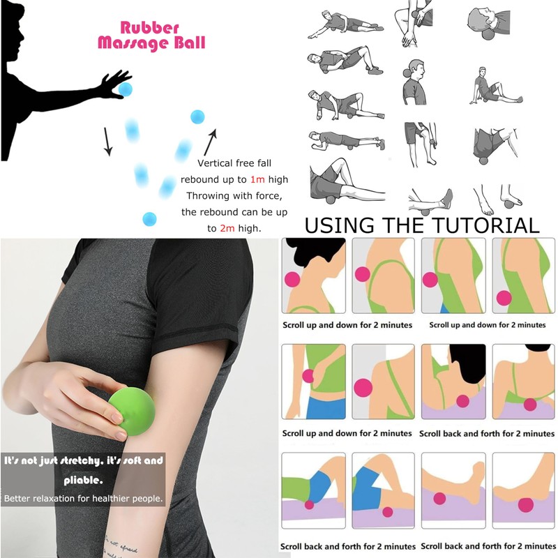 Massage Balls Lacrosse Ball Massage for Back Yoga Physio Musculaire