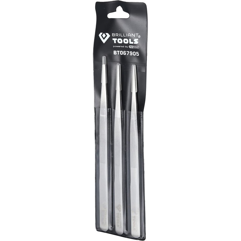 BRILLIANT TOOLS BT067905 Tweezers Set of 3 [Powered by KS