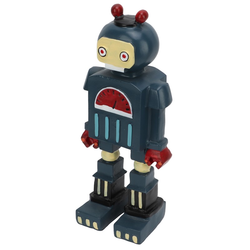 Blue Retro Robot Classic Anti Aging Robot Figurine Elaborately Crafted