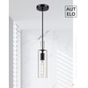AUTELO 2 Pack Pendant Lights Kitchen Island, Modern Black Pendant
