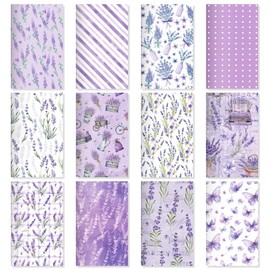 12 Pack Purple Lavender Small Pocket Notebook Journals,Flower Butterfly Floral Stripes Memo Notepad Mini Notebook Hardcover Lined Note Pads for Home Office Stationery Supplies Party Favor (Lavender)