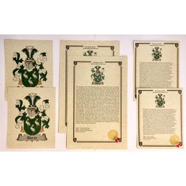 Reath - Last Name History and Coat of Arms from Scotland Print Set (2 Pack)