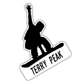 Terry Peak South Dakota Ski Adventures Souvenir 4 Inch Fridge Magnet Board Design