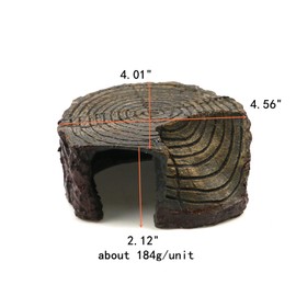 Tsnamay Circular Cave Resin Turtle Basking Platform,Tortoise Dock Resting Rock For Terrarium Accessories Aquarium Decor