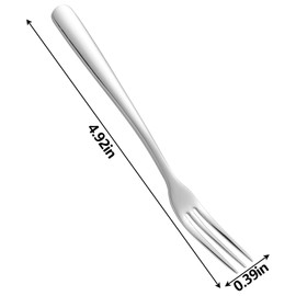 Mini Dessert Forks Stainless Steel Set Small Forks for Dessert Salad Fruits (F4)