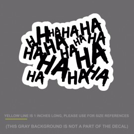 Own The Avenue Haha Sticker Decal Joker Serious Evil Body Window Car Black 4" (HAHAsqFCblk4"