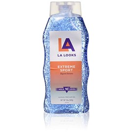 La Looks Gel #10 Extreme Sport Tri-Active Hold 20 Ounce (Blue) (591ml) (3 Pack)