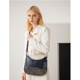 Shoulder Bag Women Crossbody Bag Genuine Leather Satchel Handbags Top Handle Purse Black