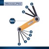 MichaelPro MP001007 Folding Hex Key Allen Wrench Set with SAE