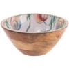 Boston International Mango Wood Bowl, Aquamarine, 10" Diameter x 4.5"