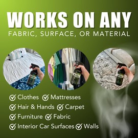 Chronic Wipeout Smoke Smell Eliminator for Home, Cars, Hands, Hair, Clothes, & More | Smoke Odor Eliminating Spray for All Kinds of Strong Smoke | Gifts for Smokers - Bamboo Teak 2 Pack (16 oz)