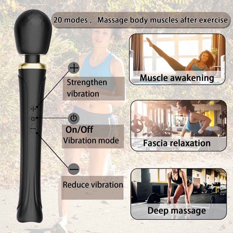 Smmgqeee Handheld Massager-Cordless Vbrating Massagers-Travel-Quiet-Relax Body Muscles-Perfect Back Legs Hand